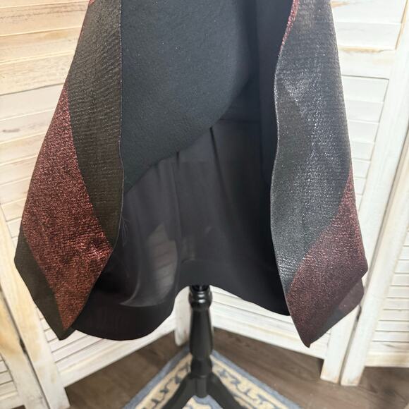 ALICE + OLIVIA Women's Size 6 Foss Cutout Metallic Striped Sexy Pleat Mini Dress - Picture 15 of 16